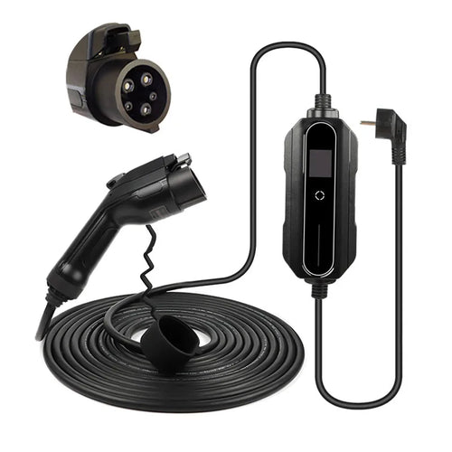 Sähköauton latauslaite - pituus 10 metriä - Type1 latausasema - 1-vaihe 3,7 kW suko 1x16A – Kannettava Type-1 laturi