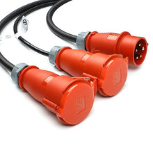 Lataa kuva gallerianäkymään, Sähköauton latauslaite voimavirtaan – pituus 15 metriä – 3-vaihe 11kW 3x16A – Type2 auton latausasema kotiin – Kannettava Type-2 sähköauton laturi ajastimella – sisältää suko adapterin