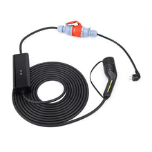 Lataa kuva gallerianäkymään, Sähköauton latauslaite voimavirtaan – pituus 15 metriä – 3-vaihe 11kW 3x16A – Type2 auton latausasema kotiin – Kannettava Type-2 sähköauton laturi ajastimella – sisältää suko adapterin