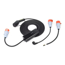 Lataa kuva gallerianäkymään, Sähköauton latauslaite voimavirtaan – pituus 15 metriä – 3-vaihe 11kW 3x16A – Type2 auton latausasema kotiin – Kannettava Type-2 sähköauton laturi ajastimella – sisältää suko adapterin