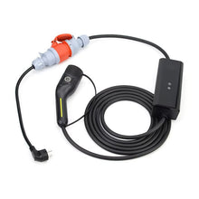 Lataa kuva gallerianäkymään, Sähköauton latauslaite voimavirtaan – pituus 15 metriä – 3-vaihe 11kW 3x16A – Type2 auton latausasema kotiin – Kannettava Type-2 sähköauton laturi ajastimella – sisältää suko adapterin