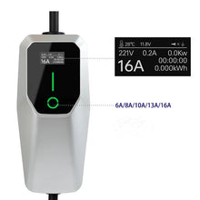 Lataa kuva gallerianäkymään, Sähköauton Type 2 latauslaite - pituus 6 metriä - Type2 latausasema - 1-vaihe 3,7 kW suko 1x16A – Kannettava Type-2 laturi