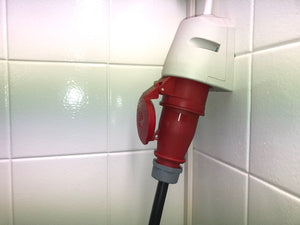 Sähköauton latauslaite voimavirtaan - wifi-yhteys älypuhelin-sovelluksella - pituus 5 metriä - Type2 latausasema - 11kW  3x16A - 3-vaihe CEE16A voimavirtapistoke – Kannettava Type-2 laturi ajastimella - ilmainen toimitus
