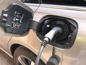 Sähköauton latauslaite voimavirtaan - wifi-yhteys älypuhelin-sovelluksella - pituus 5 metriä - Type2 latausasema - 11kW  3x16A - 3-vaihe CEE16A voimavirtapistoke – Kannettava Type-2 laturi ajastimella - ilmainen toimitus