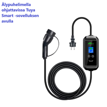 Lataa kuva gallerianäkymään, Sähköauton latauslaite - wifi-yhteys älypuhelin-sovelluksella - pituus 10 metriä - Type2 latausasema - 1-vaihe 3,6 kW suko 1x16A – Kannettava Type-2 laturi ajastimella - ilmainen toimitus