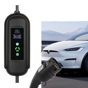 Sähköauton latauslaite - pituus 5 tai 10 metriä - Type2 latausasema - 1-vaihe 3,7 kW suko 1x16A – Kannettava Type-2 laturi ajastimella